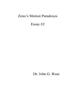 cover image of Zeno's Motion Paradoxes